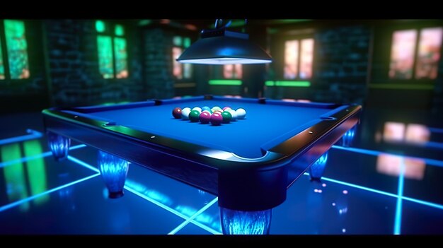 Beim Spielen von Pool- oder Billard-Videospielen wird KI generiert