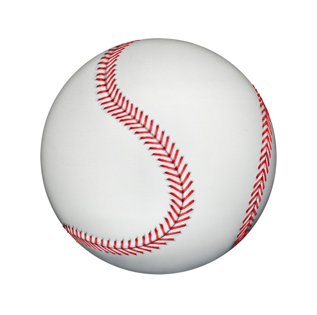Béisbol aislado en blanco en 3D