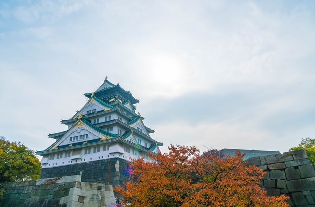 bela arquitetura no Castelo de Osaka