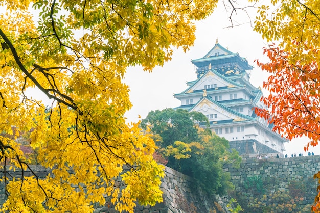 Bela arquitetura no castelo de osaka