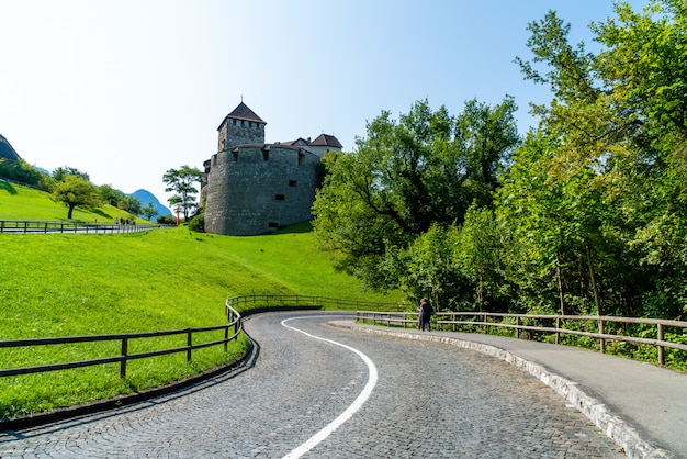 Bela arquitetura no Castelo Vaduz, a residência oficial do Príncipe de Liechtenstein