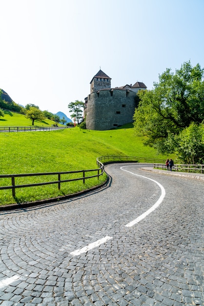 Bela arquitetura no Castelo Vaduz, a residência oficial do Príncipe de Liechtenstein
