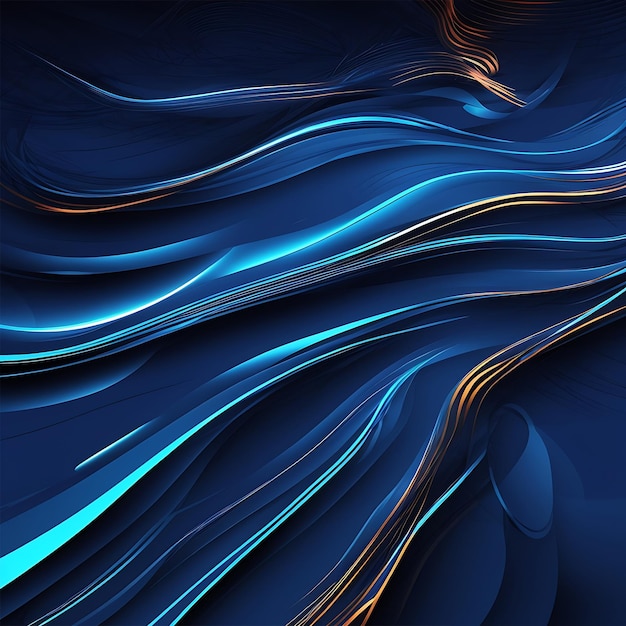 bela arte de linha de fundo efeito de brilho cor azul design criativo