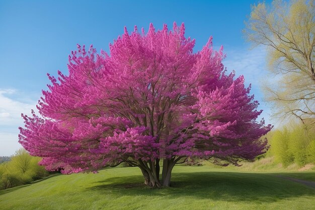 Foto bela árvore da flora brasileira totalmente florere