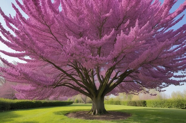 Foto bela árvore da flora brasileira totalmente florere