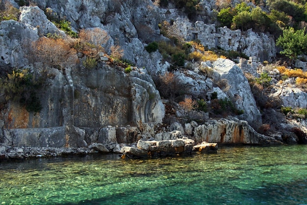 Bela baía perto de Marmaris na Turquia