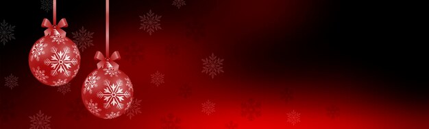 Foto bela bandeira de bolas de natal com espaço de texto em close-up
