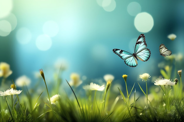 bela borboleta de primavera AI gerada