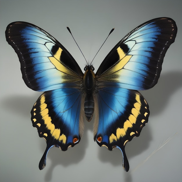 Foto bela borboleta isolada em um fundo branco