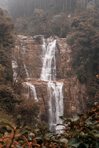 Bela cachoeira no Sri Lanka.