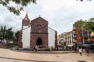 Foto bela catedral do funchal na madeira portugal