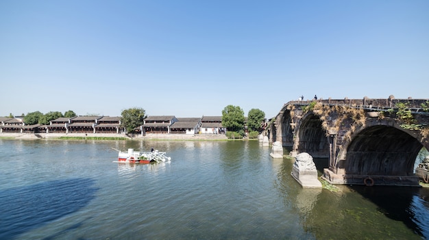 Bela cidade velha em Hangzhou, Chin