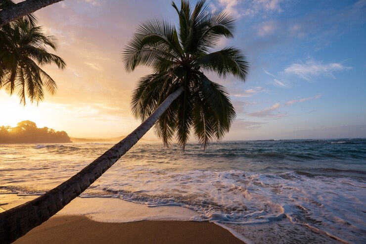 Bela costa tropical do Oceano Pacífico na Costa Rica