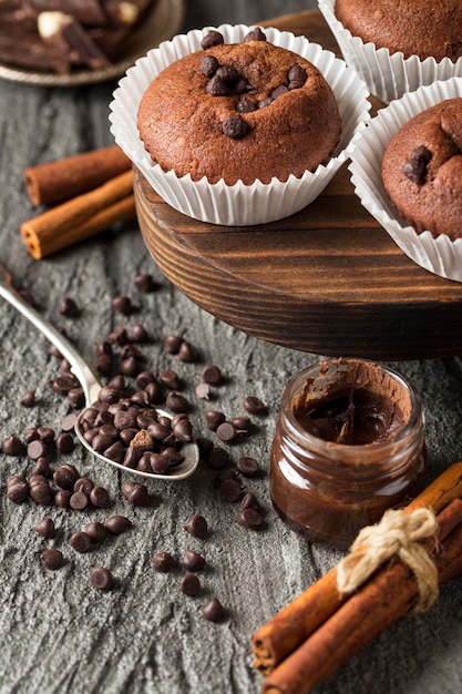 Foto bela e deliciosa sobremesa vista de cima