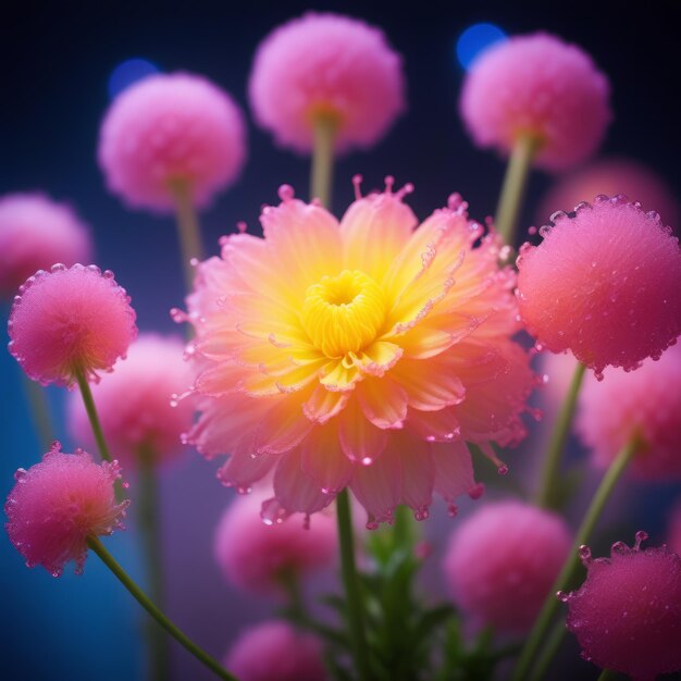 bela flor de crisântemo rosa no jardim bela flor de chrysantemo rosa no ga