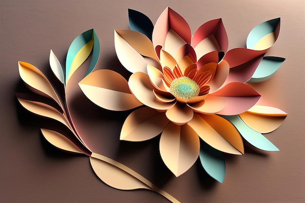 bela flor na forma de uma flor em um fundo de madeira