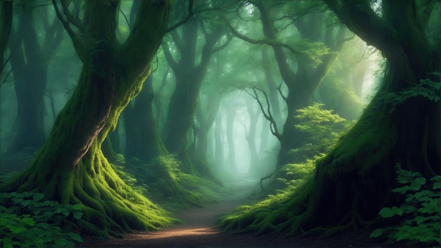 Bela floresta encantadora