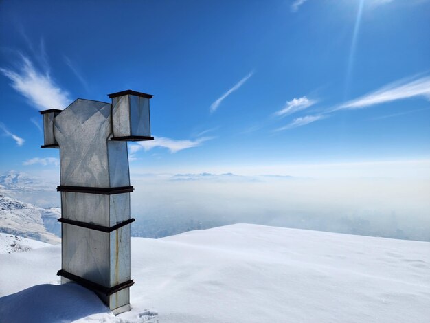 Foto bela foto da montanha de inverno, teerã