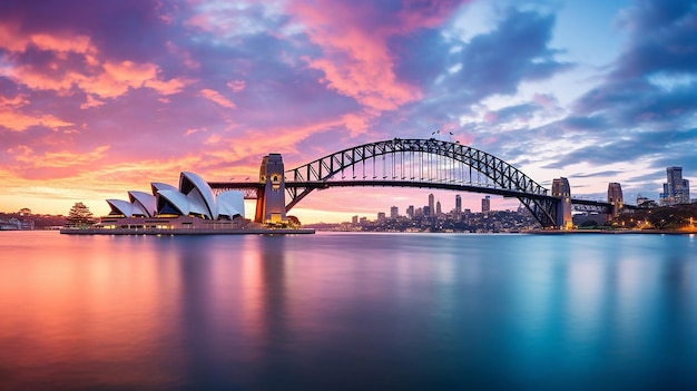 Foto bela foto da ponte do porto de sydney