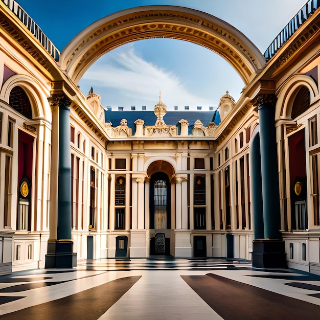 Bela foto realista do Palácio de Versalhes