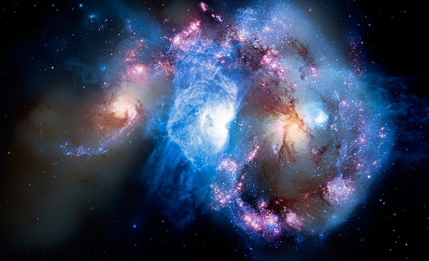 Bela galáxia no espaço, fundo de ficção científica