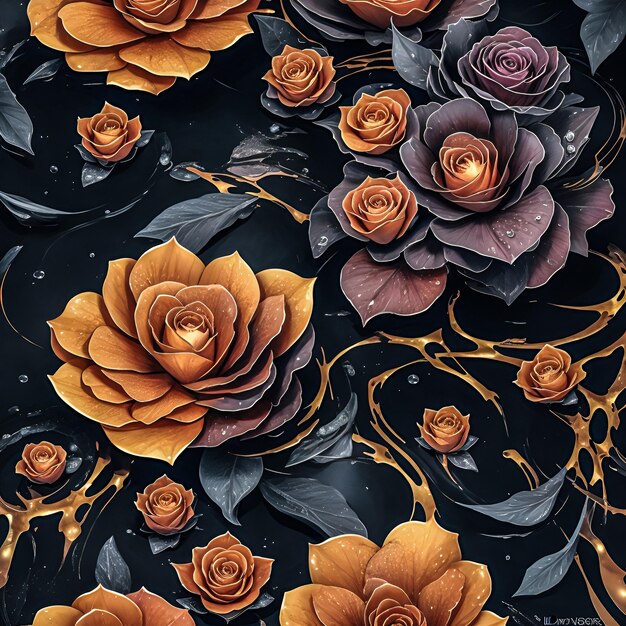 bela ilustração de fundo de arte floral
