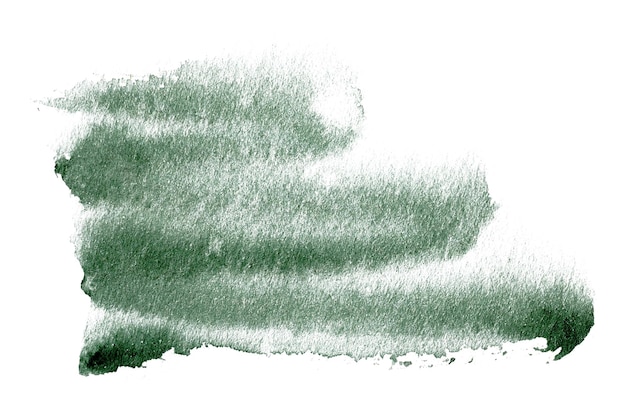 Bela ilustração de marca de mancha verde em aquarela desenhada à mão