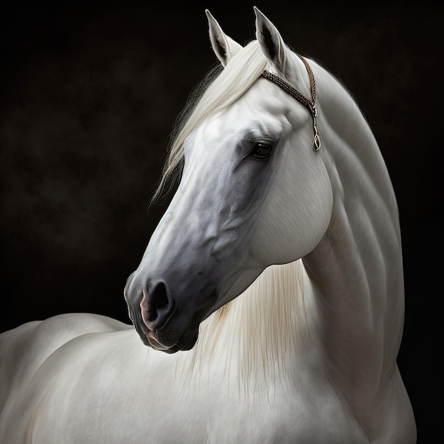 Bela imagem de cavalo majestoso ultra realista Generative Ai