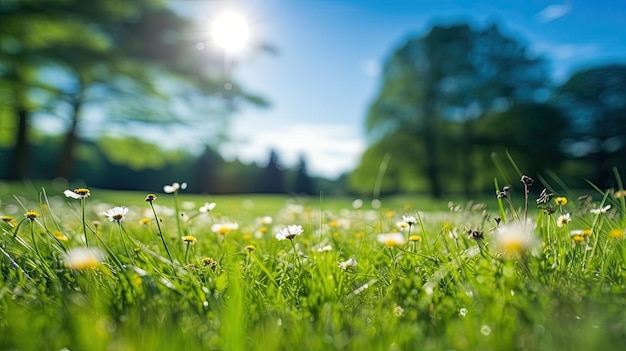 Bela imagem de fundo desfocado da natureza da primavera