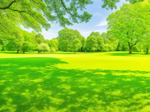 Bela imagem de grande formato de uma natureza de primavera-verão bem cuidada