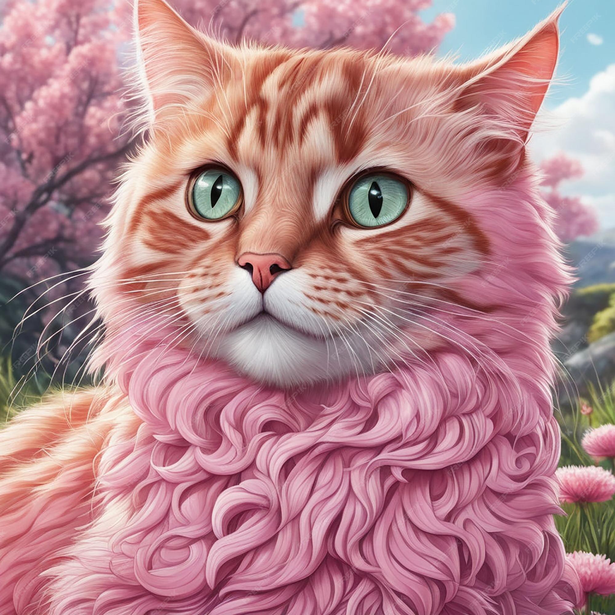 Bela imagem de ilustrações de gato realista