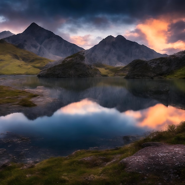 bela imagem de paisagem gerada por ai