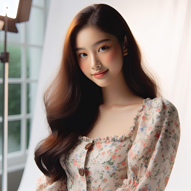 Bela jovem asiática bela mulher