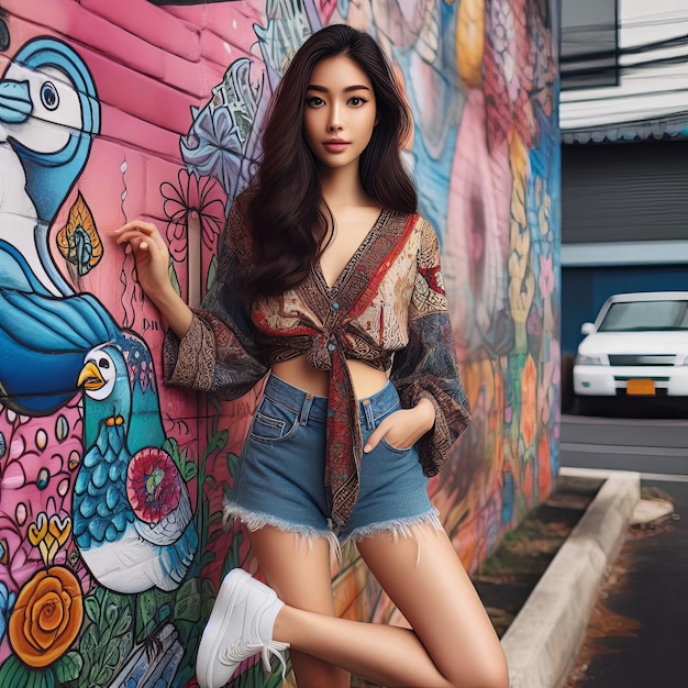 Bela jovem asiática bela mulher