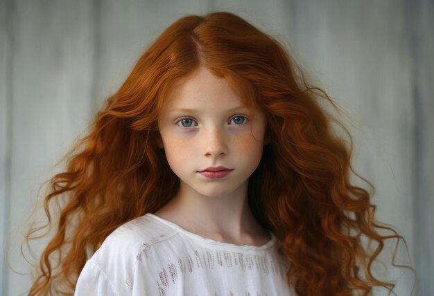 Bela mulher de cabelo vermelho.