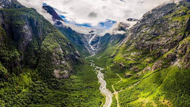 Bela natureza paisagem natural da Noruega.