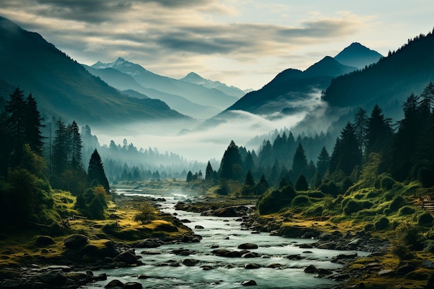 bela paisagem das montanhas