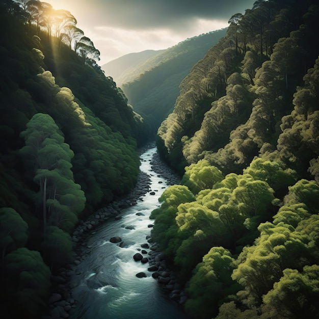 Bela paisagem de montanhas