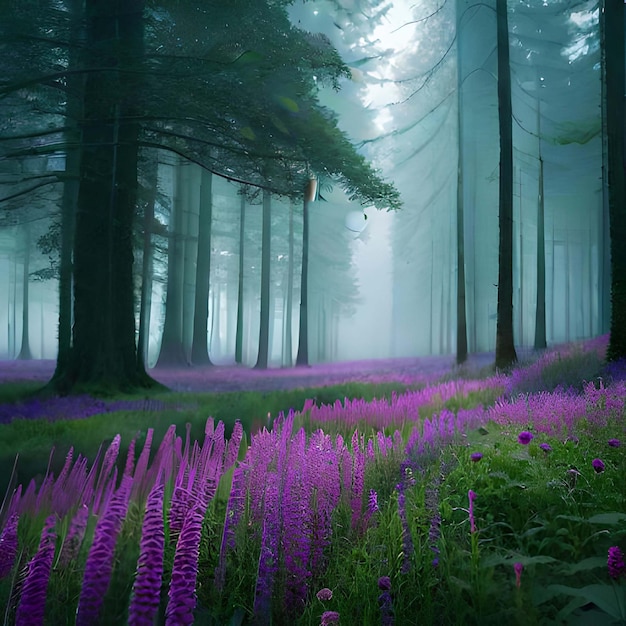 Bela paisagem de outono nas montanhas com flores cor de rosa Sunrise