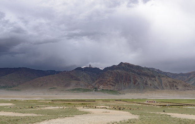 Bela paisagem de zanskar, norte da índia