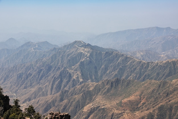 Bela paisagem do cânion da Arábia Saudita