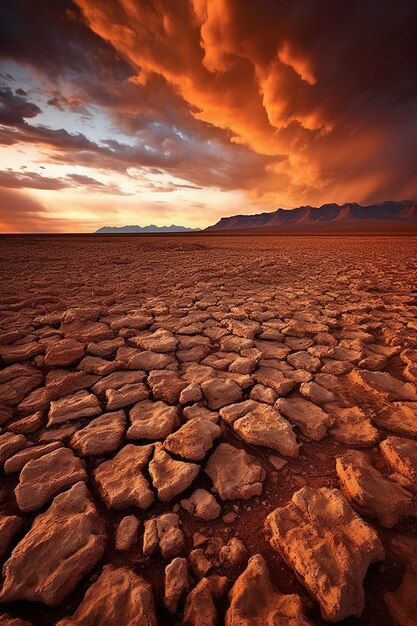 Bela paisagem do deserto AI generativa