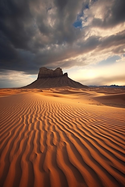 Bela paisagem do deserto AI generativa