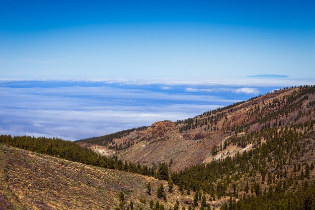 Bela paisagem do Parque Nacional de Teide Tenerife Ilhas Canárias Espanha