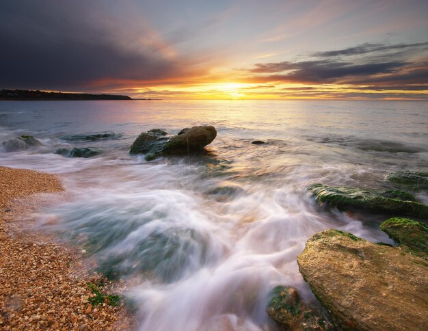 Bela paisagem marinha composição da natureza