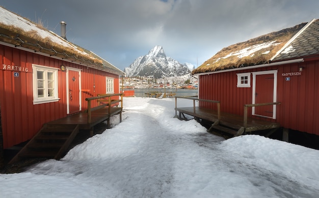 Bela paisagem na ilha lofoten