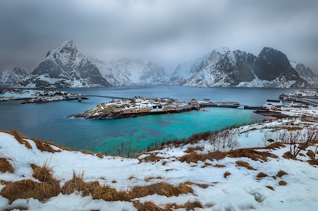 Bela paisagem na Ilha Lofoten