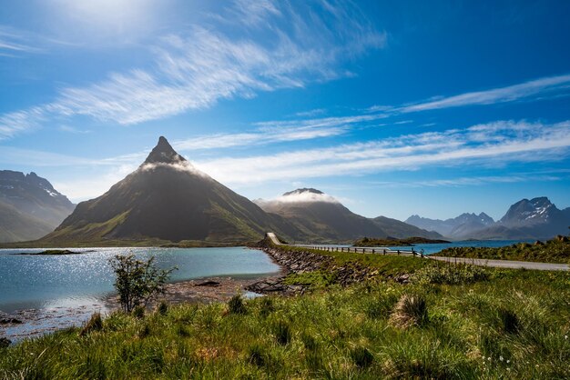 Bela paisagem natural da Noruega da natureza.