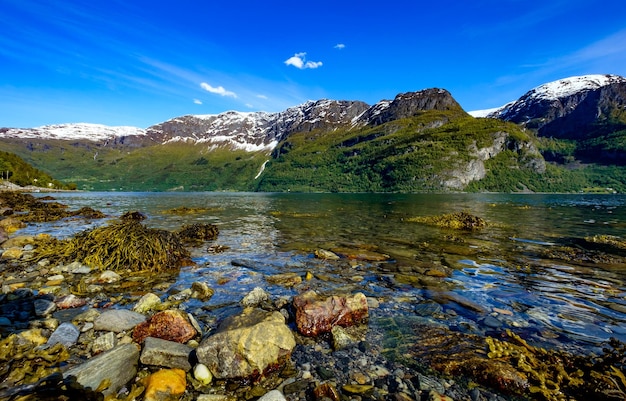 Bela paisagem natural da Noruega da natureza.
