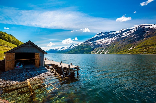 Bela paisagem natural da Noruega da natureza.